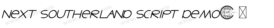 Next Southerland Script DEMO字体转换